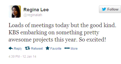 Twitter - reginalah- Loads of meetings awesome
