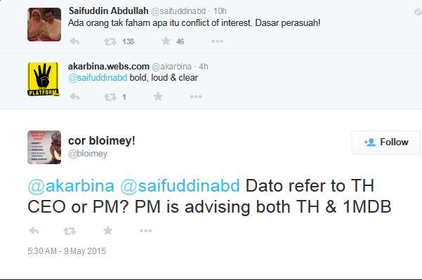 PM is advising both TH & 1MDB